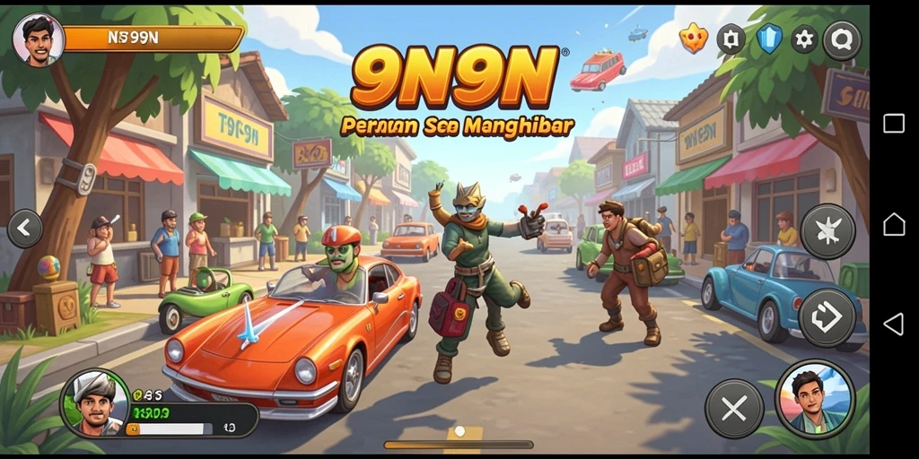 Screenshot gameplay 9N9N yang menampilkan aksi seru.