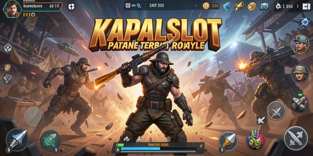 Gameplay seru di KAPALSLOT menampilkan aksi Battle Royale yang mendebarkan.