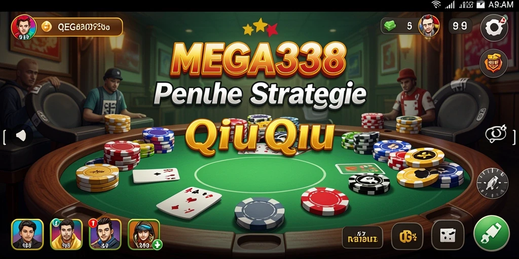 Tampilan gameplay seru dalam MEGA338 saat bermain QiuQiu.