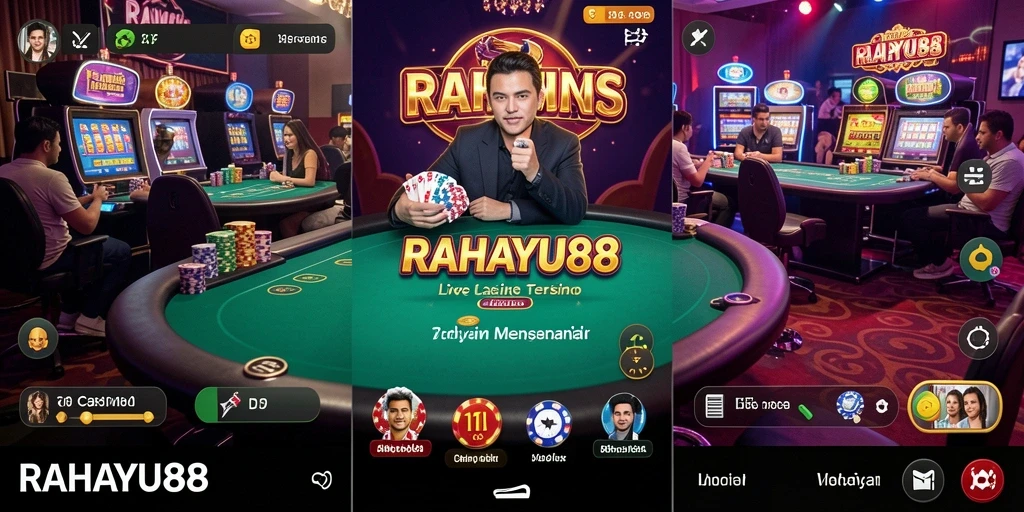Tampilan menarik dari gameplay Live Casino RAHAYU88.