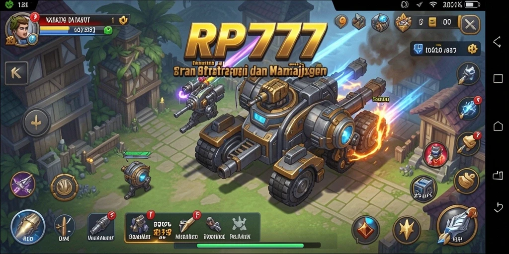 Tampilan gameplay RP777 yang penuh strategi dan pertempuran mendebarkan.
