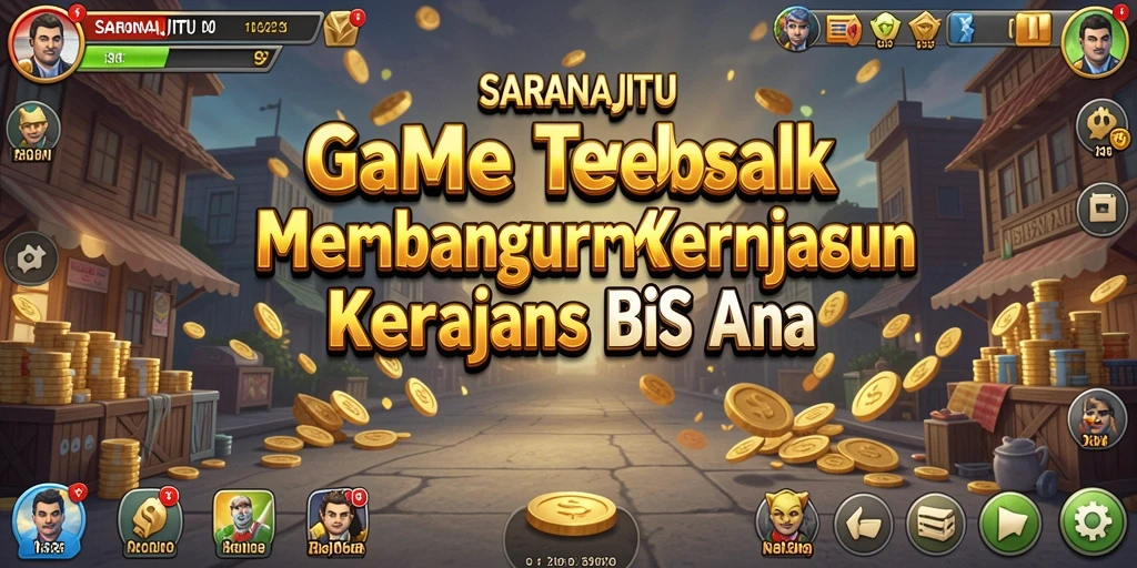 Screenshot gameplay SARANAJITU menampilkan kerumitan membangun bisnis Tycoon.